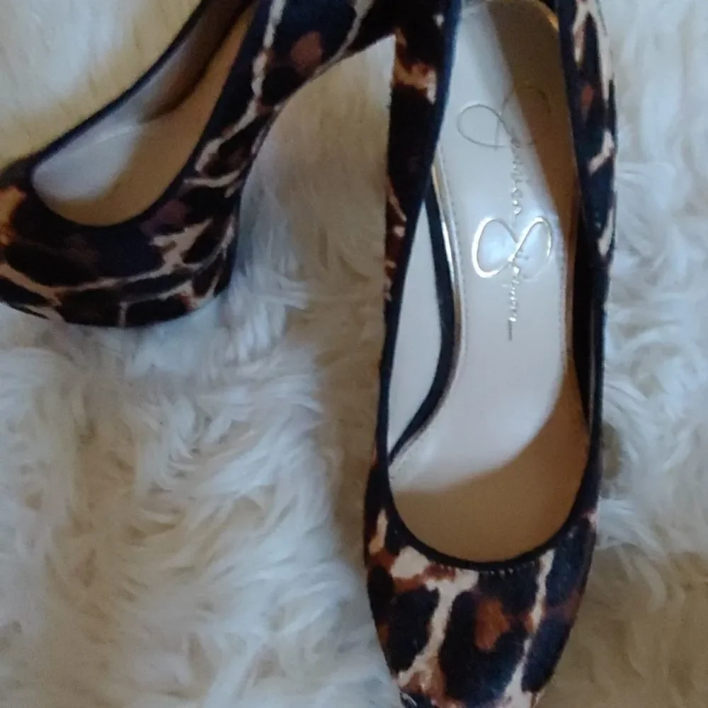 Jessica Simpson platform ,real ponyhair